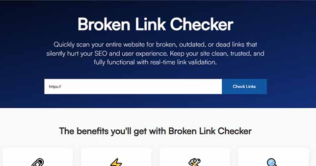 Broken Link Analyzer showing all links are valid after analysis