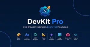 DevKit Pro browser extension logo banner, one toolkit for developers and SEO professionals