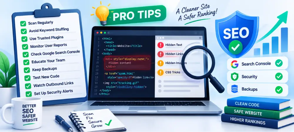 Fixing hidden malicious code using Hidden Element
