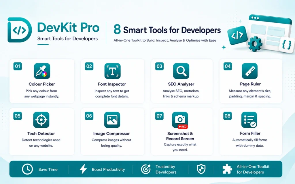 DevKit Pro Chrome extension featuring developer tools