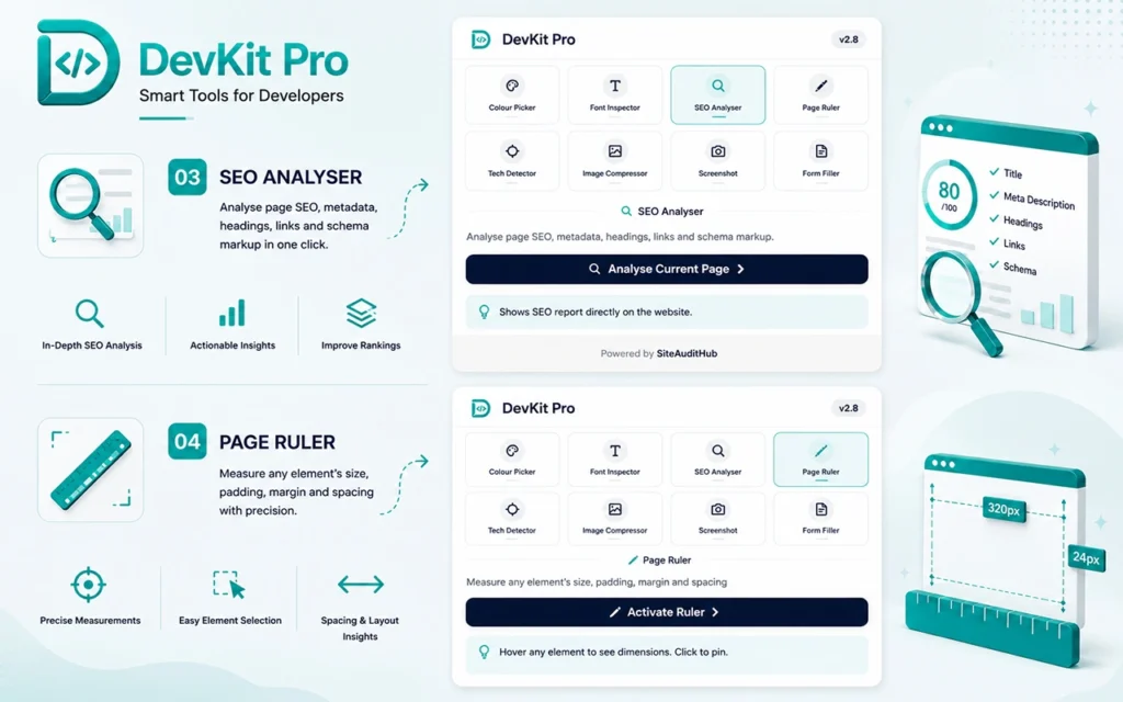 DevKit Pro SEO inspector for on-page website analysis